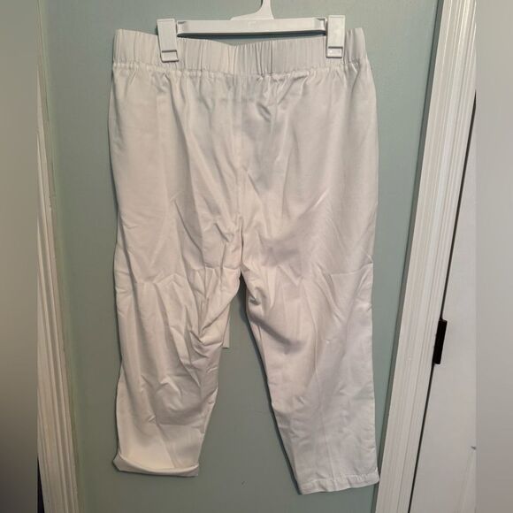 Talbots White Capris Relaxed Fit Elastic Waist SZ 10P (T37) - Picture 2 of 7